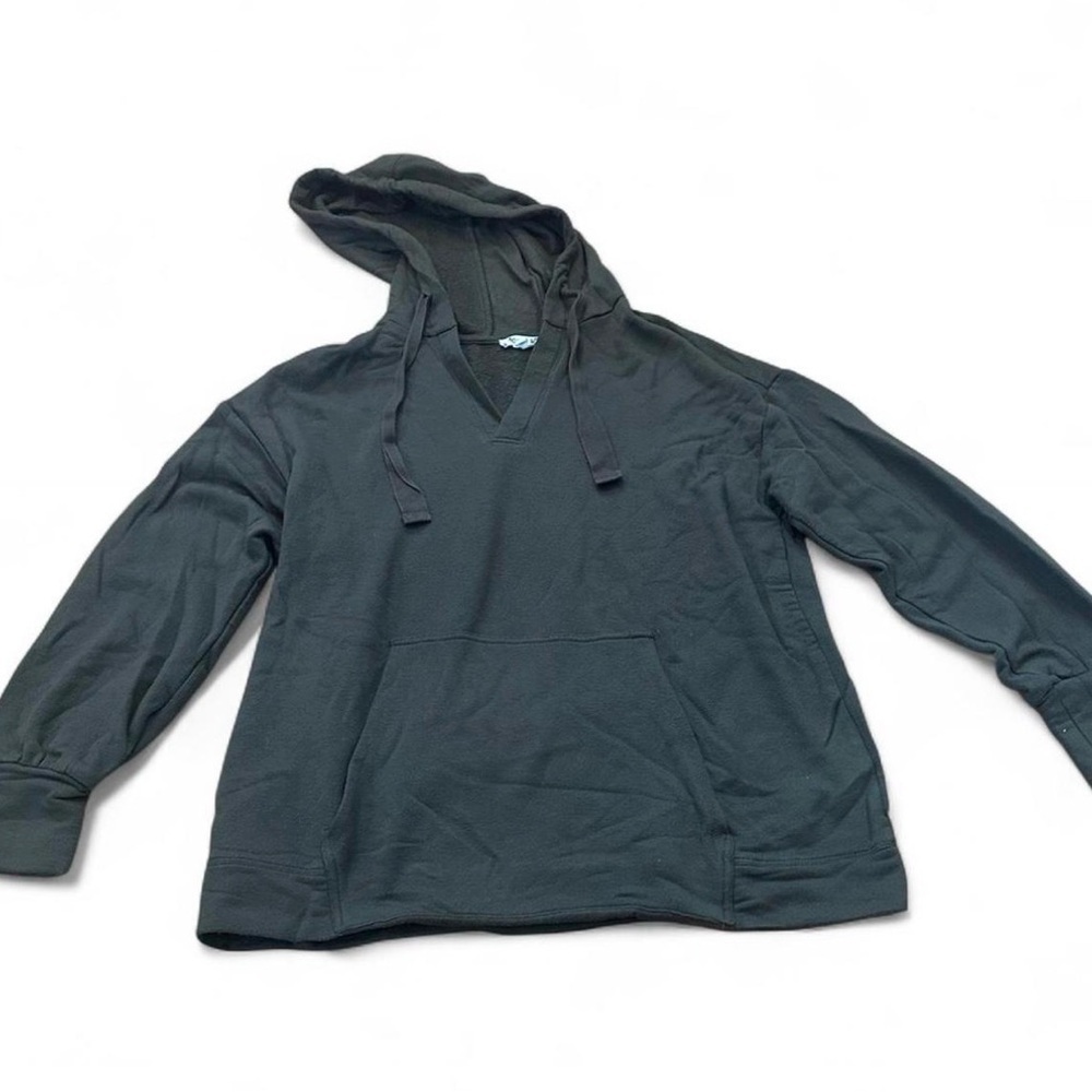Olive Green V Neck Hoodie size Medium women’s - Picture 3 of 6